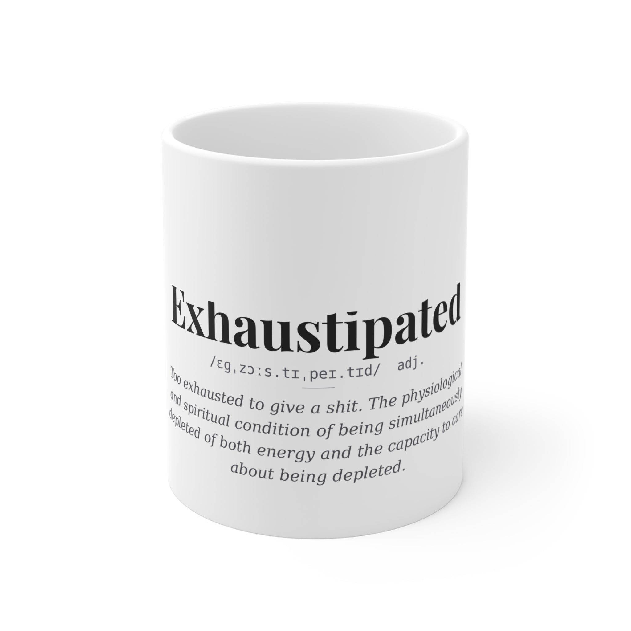 Exhaustipated — Dark Definitions Mug