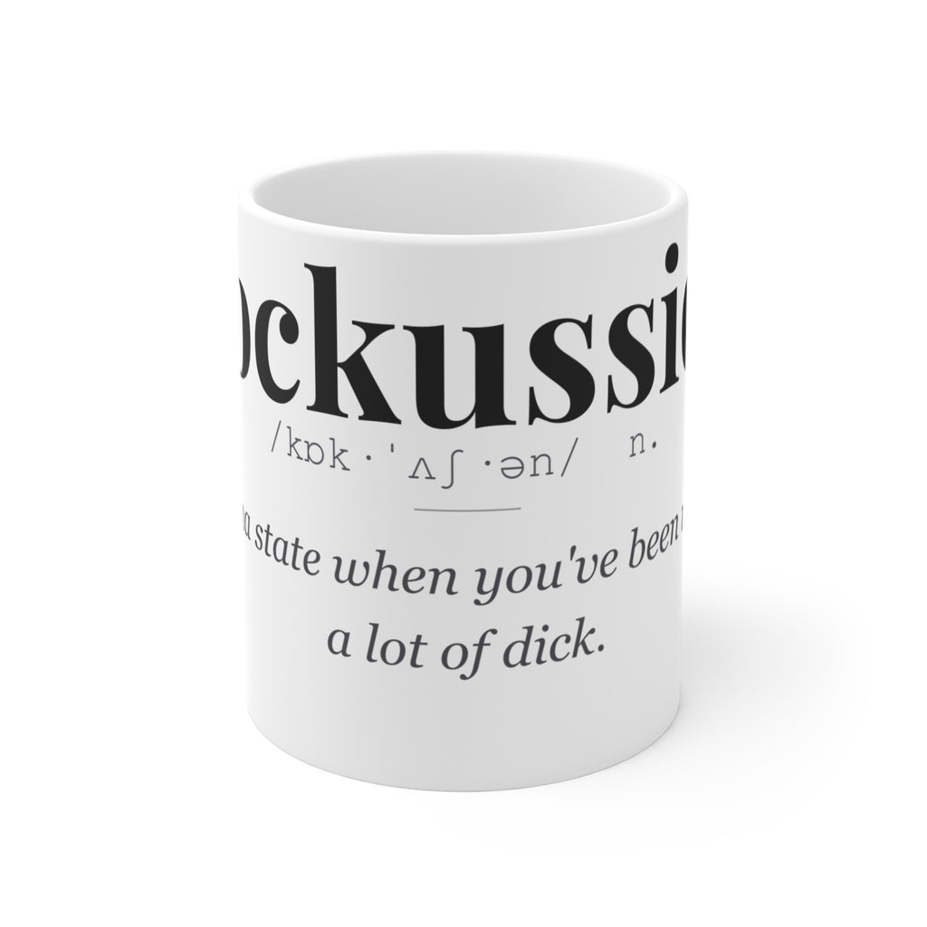 Cockussion mug