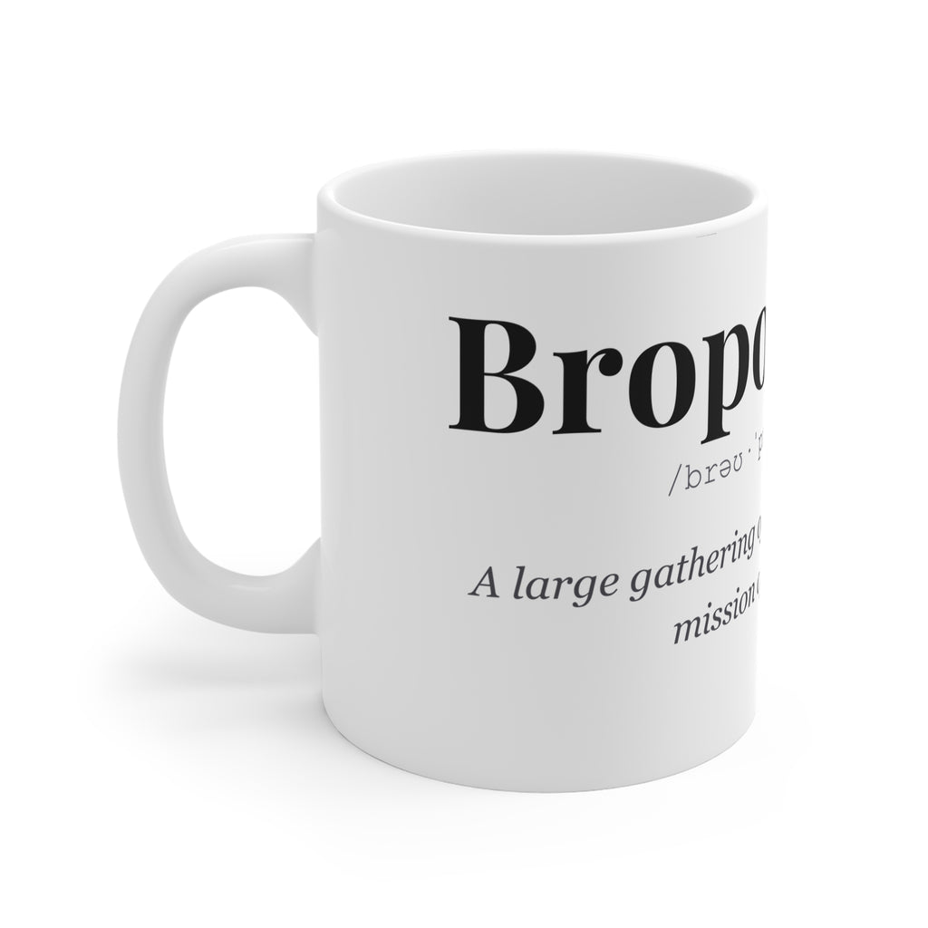 Bropocalypse Funny Definition Mug | Lads Gift | Stag Do Mug | Dark Humour Gift for Him | Funny Beer Mug